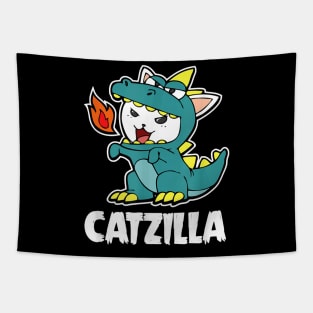 Catzilla Kitten Dragon Cat Halloween Costume Funny Cats Tapestry