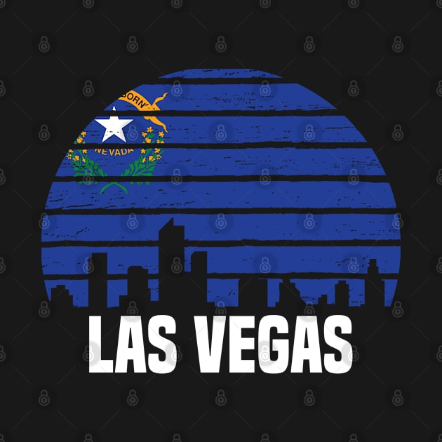 Las Vegas Nevada NV Group City Silhouette Flag Gift by jkshirts