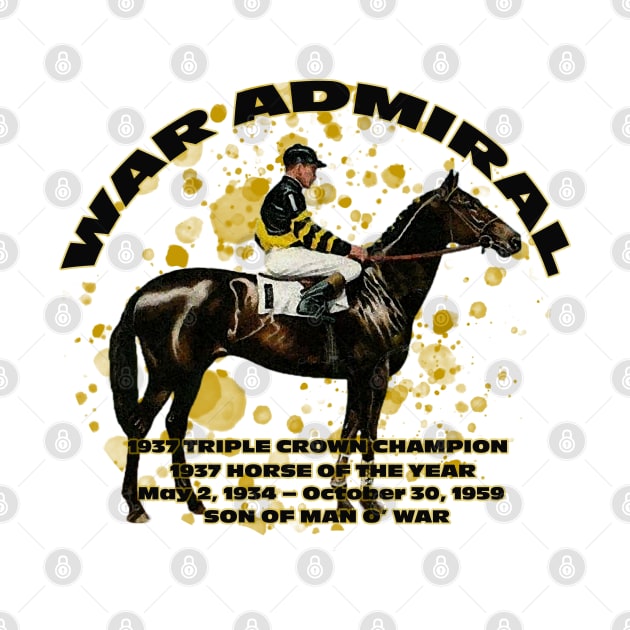 Famous Racehorses - War Admiral 1937 Triple Crown Champion by Ginny Luttrell