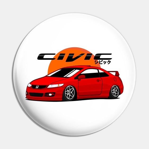 Civic SI red candy Pin by masjestudio