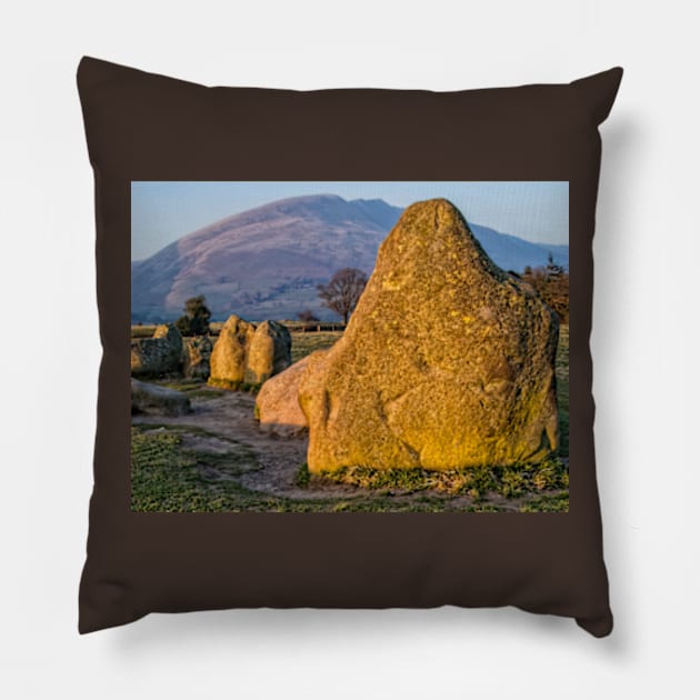 Castlerigg Stone Circle, UK (9) Pillow by Avalinart