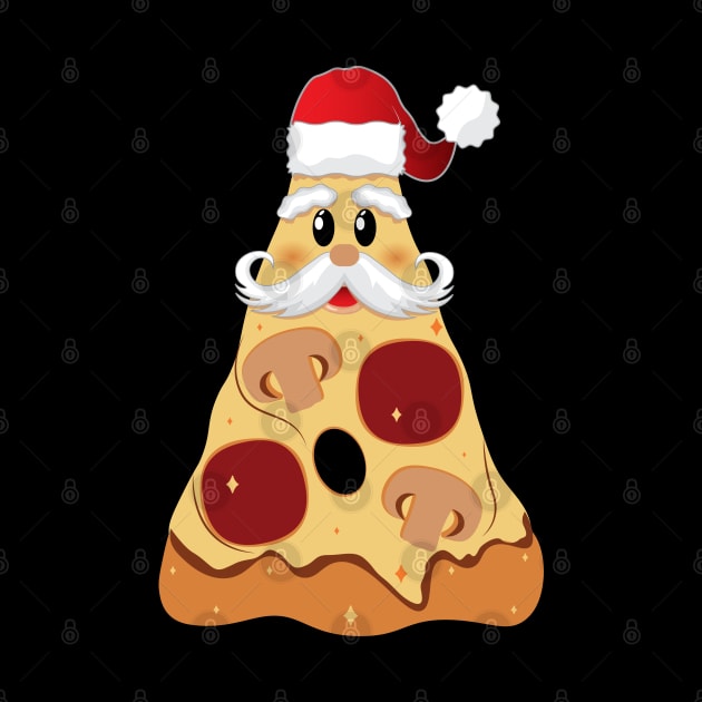 Pizza Christmas Humor Santa Claus by ZNOVANNA