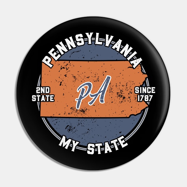 Pennsylvania My State Patriot State Tourist Gift Pin by atomguy