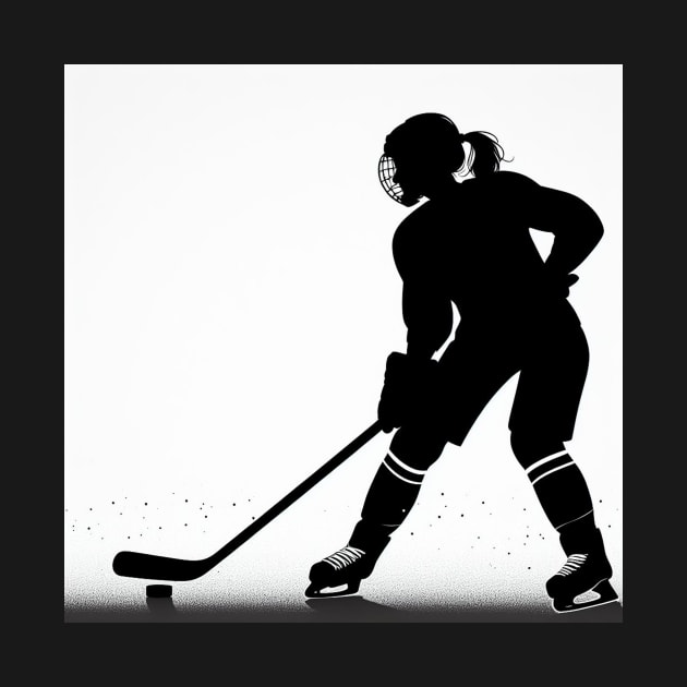 Hockey player with puck by Print Forge