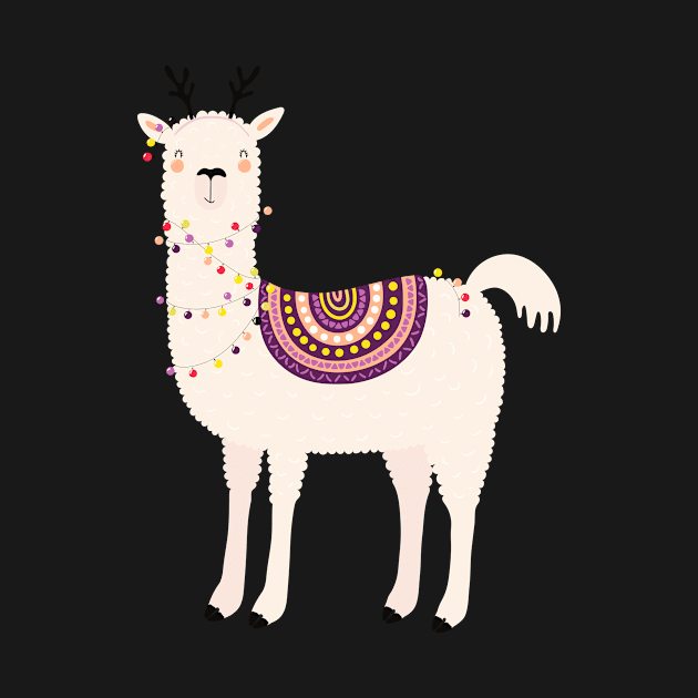 llama christmas lights by UnikRay