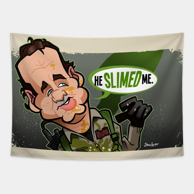 He Slimed Me Tapestry by binarygod