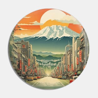 Sapporo Japan Vintage Poster Tourism Pin