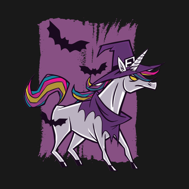 Halloween WITCH UNICORN funny gift by Midoart