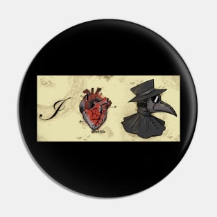 I heart Plague Doctors Pin