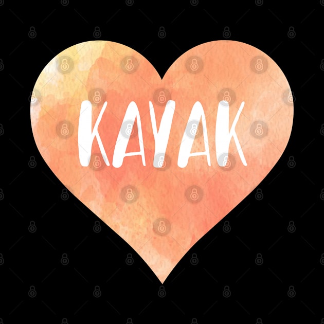 Kayak love heart. Perfect present for mother dad friend him or her by SerenityByAlex