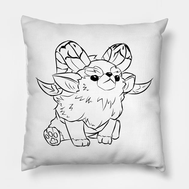 Furyhorn Sitting Pillow by DeLyss-Iouz