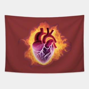 Abstract heart drawing Tapestry