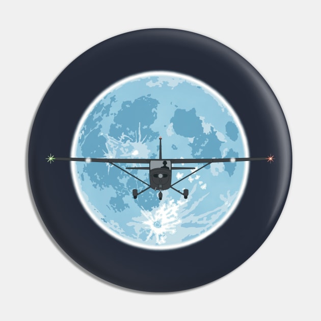 Cessna 172 Full Moon Pin by Kassi Skye