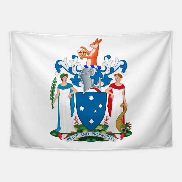 Coat of Arms of Victoria Tapestry by Flags of the World