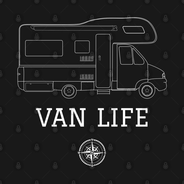 Van Life - Camper Drawing by The Shirt Shack