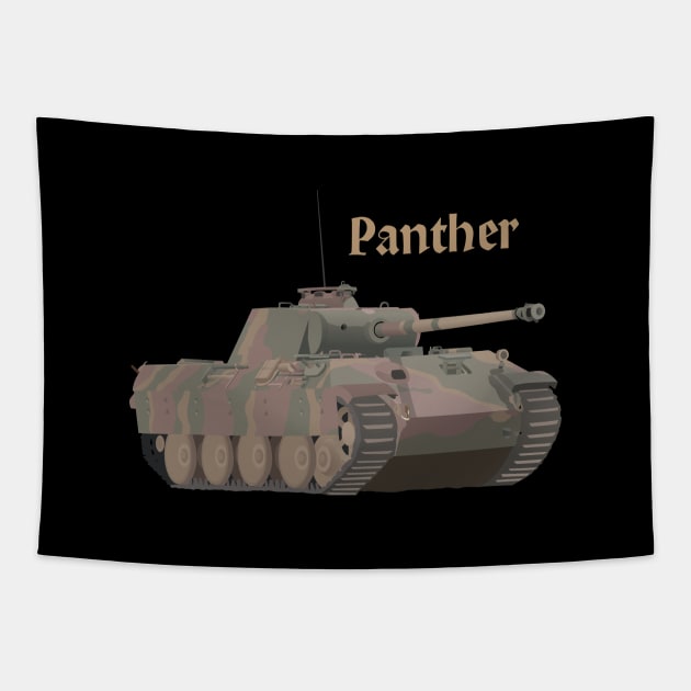 Panther German WW2 Battle Tank Tapestry by NorseTech