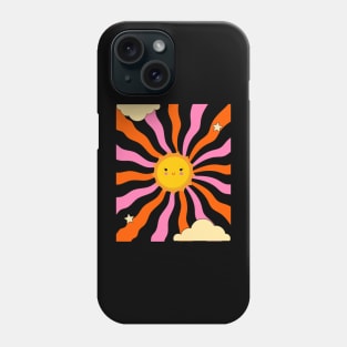 Smiley Sun - motivational inspirational cartoon Phone Case