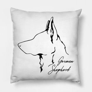 German Sheperd Dog Profile K9 dog Pillow