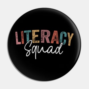 Literacy Squad Team Back To School Literacy Teacher Pin