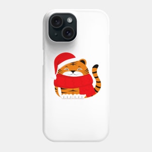 Cute winter tiger cub Phone Case