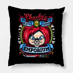 Chucky's Death and Voodoo Emporium Pillow