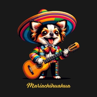 Mariachihuahua Funny Mariachi Chihuahua Traditional Guitar player Sombrero T-Shirt