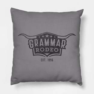 Grammar Rodeo (Black) Pillow