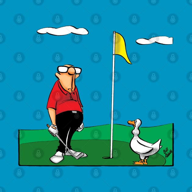 Funny Spectickles Golf Goose Cartoon Humor by abbottcartoons