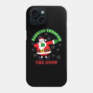 Dabbing Through The Snow, Christmas Gift Idea, Holiday Gift Idea, Winter, Santa Clause, Snowflakes, Cool Santa, Phone Case