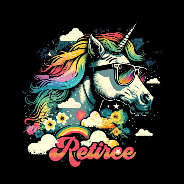 Rainbow Unicorn Retiree by walaodesigns