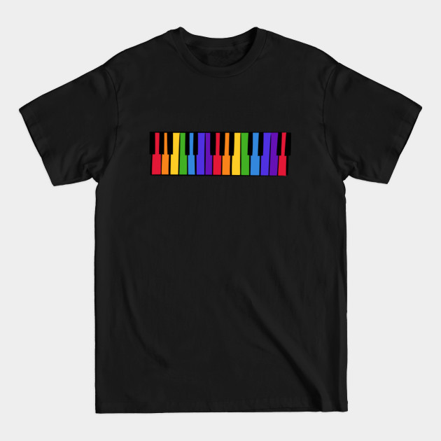 Discover Rainbow Piano Keys - Piano - T-Shirt