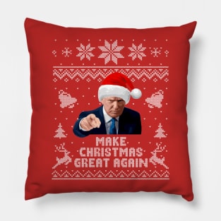 Make Christmas Great Again Ugly Sweater Pillow