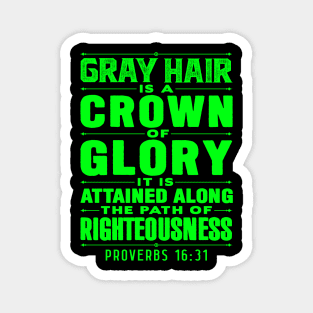 Proverbs 16:31 Gray Hair is a Crown of Glory Magnet