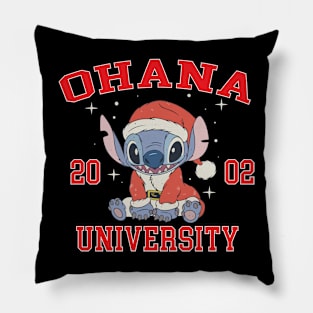 Ohana means family - Christmas Stitch Pillow