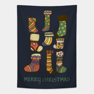 Christmas stockings - Happy Christmas and a happy new year! - Available in stickers, clothing, etc Tapestry