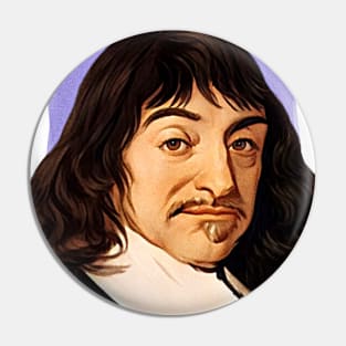 French Philosopher René Descartes illustration Pin