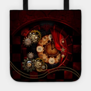 Steampunk, awesome clockwork with gears Tote