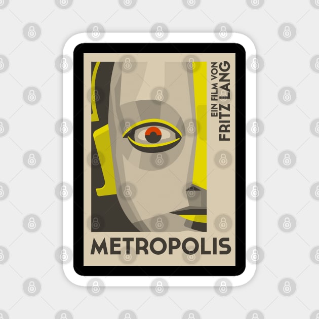 Metropolis Poster by Fritz Lang Magnet by Chill Studio