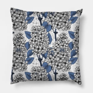 Lilac in white and blue Pillow