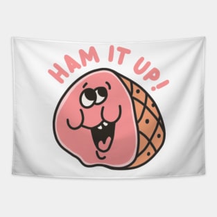 Ham It Up - Punny Retro Scratch N' Sniff Sticker Tapestry