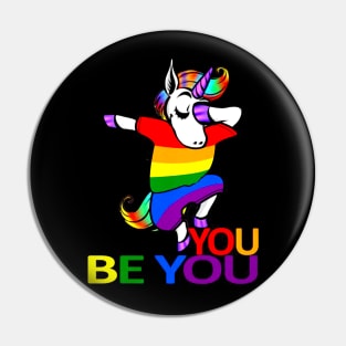 House Unicorn You Be You Rainbow Costume Gift Pin