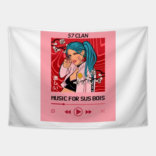 57 Clan Music For Sus Bois iPod Player Tapestry by FVCK TRUMP (57 CLAN)