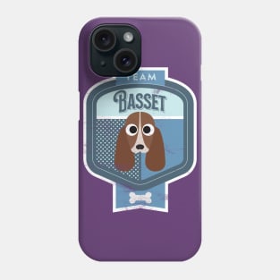 Team Basset - Distressed Basset Hound Beer Label Design Phone Case