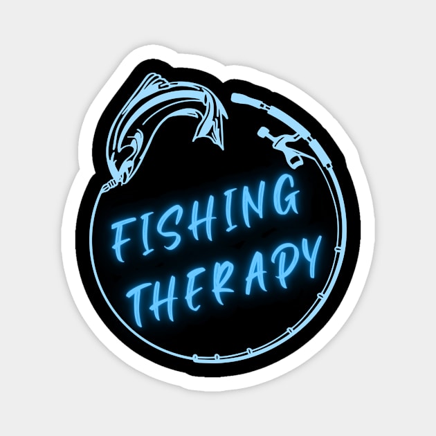 Fishing Therapy Magnet by DARKWAYER