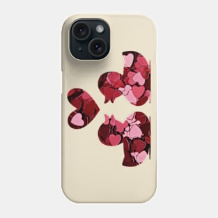 Red Hearts Ducks Pattern Phone Case