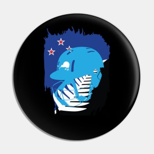 New Zealand Cricket Player Batsman Helmet Design Pin