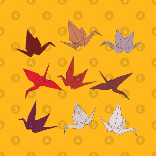 Origami: Paper Cranes by EkaterinaP