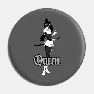 Anime Queen Black Out With sword Pin