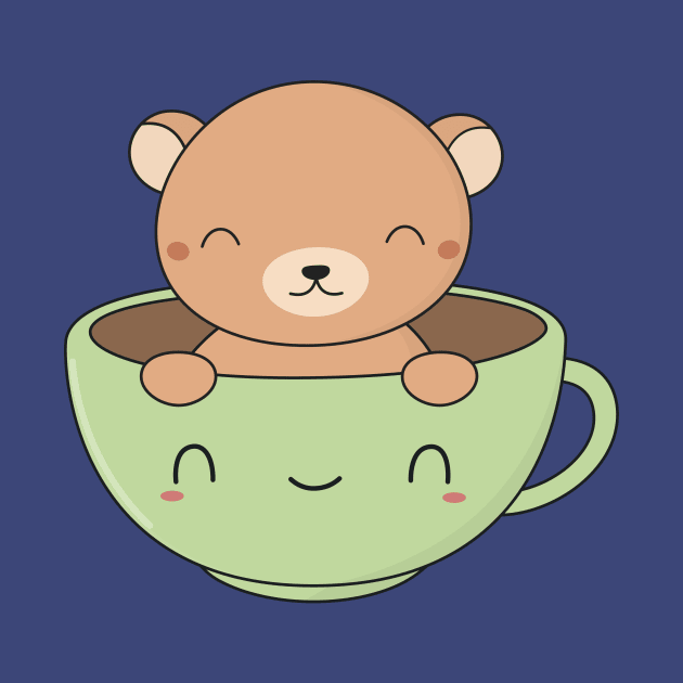 Kawaii Cute Brown Bear by happinessinatee