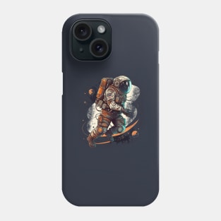 The Cosmic Street Art: An Astronaut's Journey in the Stars Phone Case